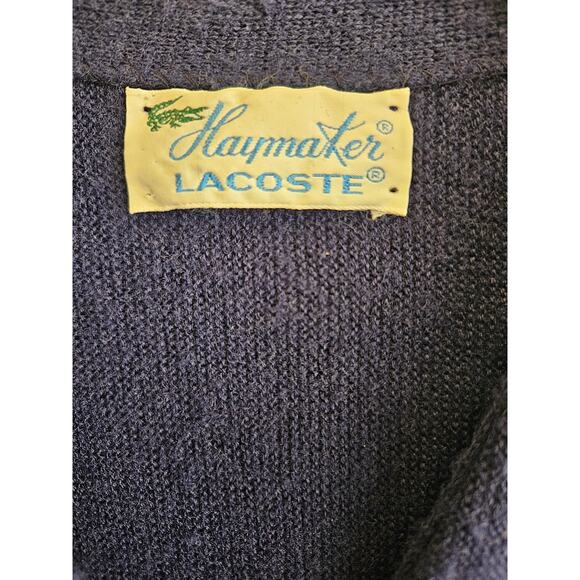 Vintage Lacoste Haymaker 60s cardigan sweater size 34 Orlon Acrylic - Picture 3 of 6